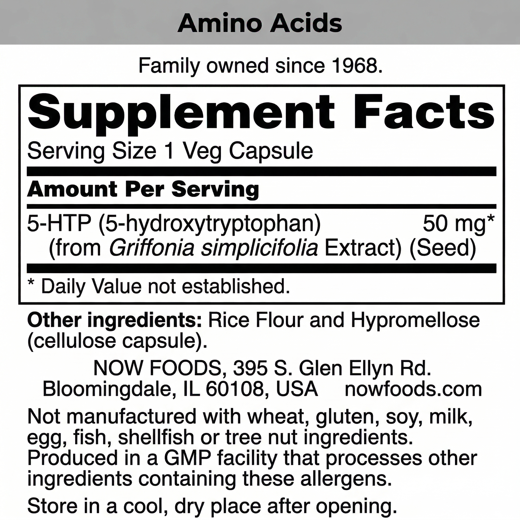 [Información Nutricional 5 HTP]