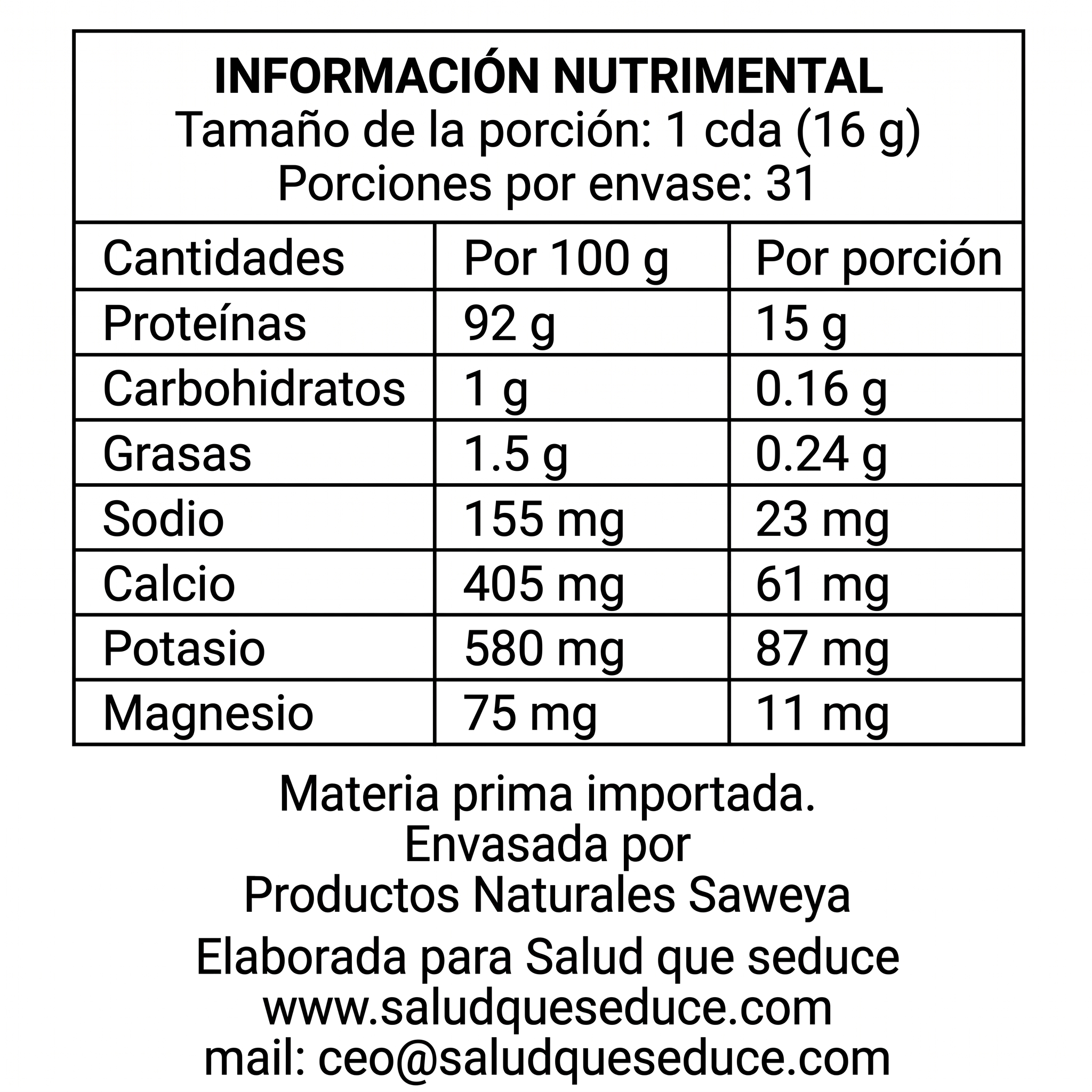 [Información nutricional ALFA+PROTEIN]