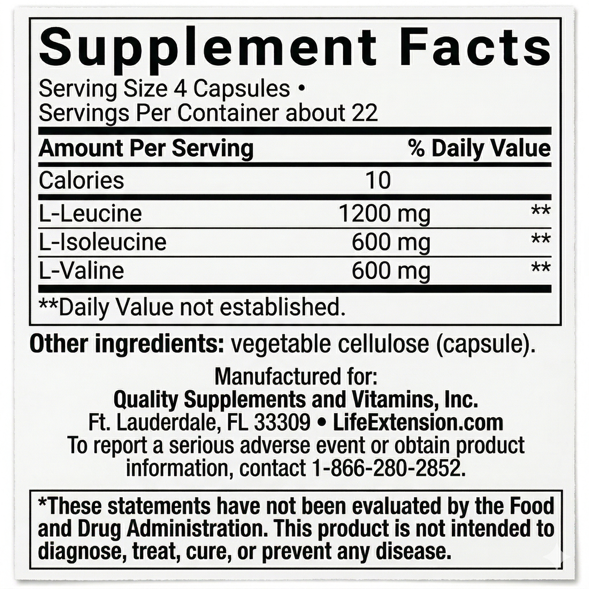 [Información Nutricional BCAAs]