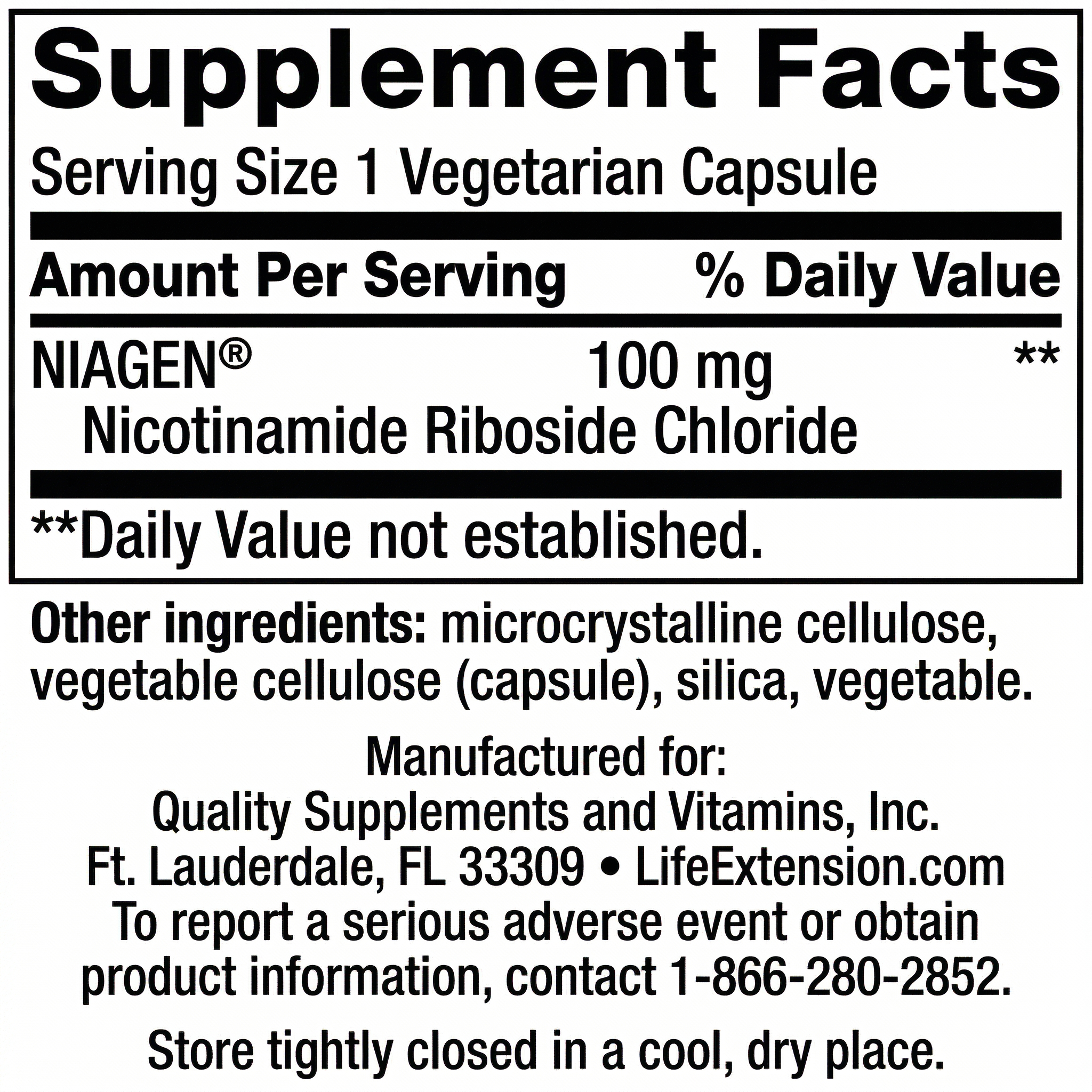 [Información Nutricional NAD+]