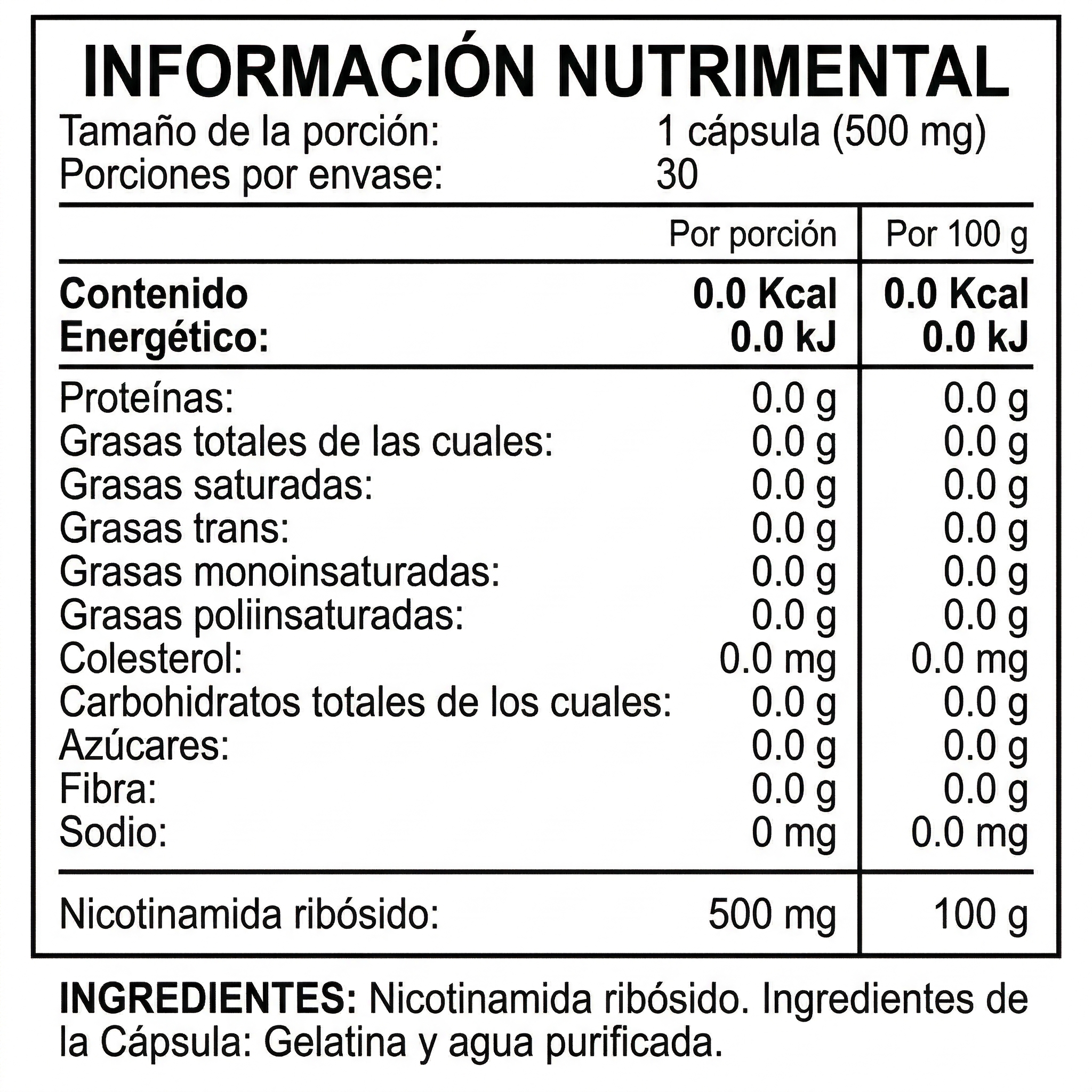 [Información Nutricional NAD]