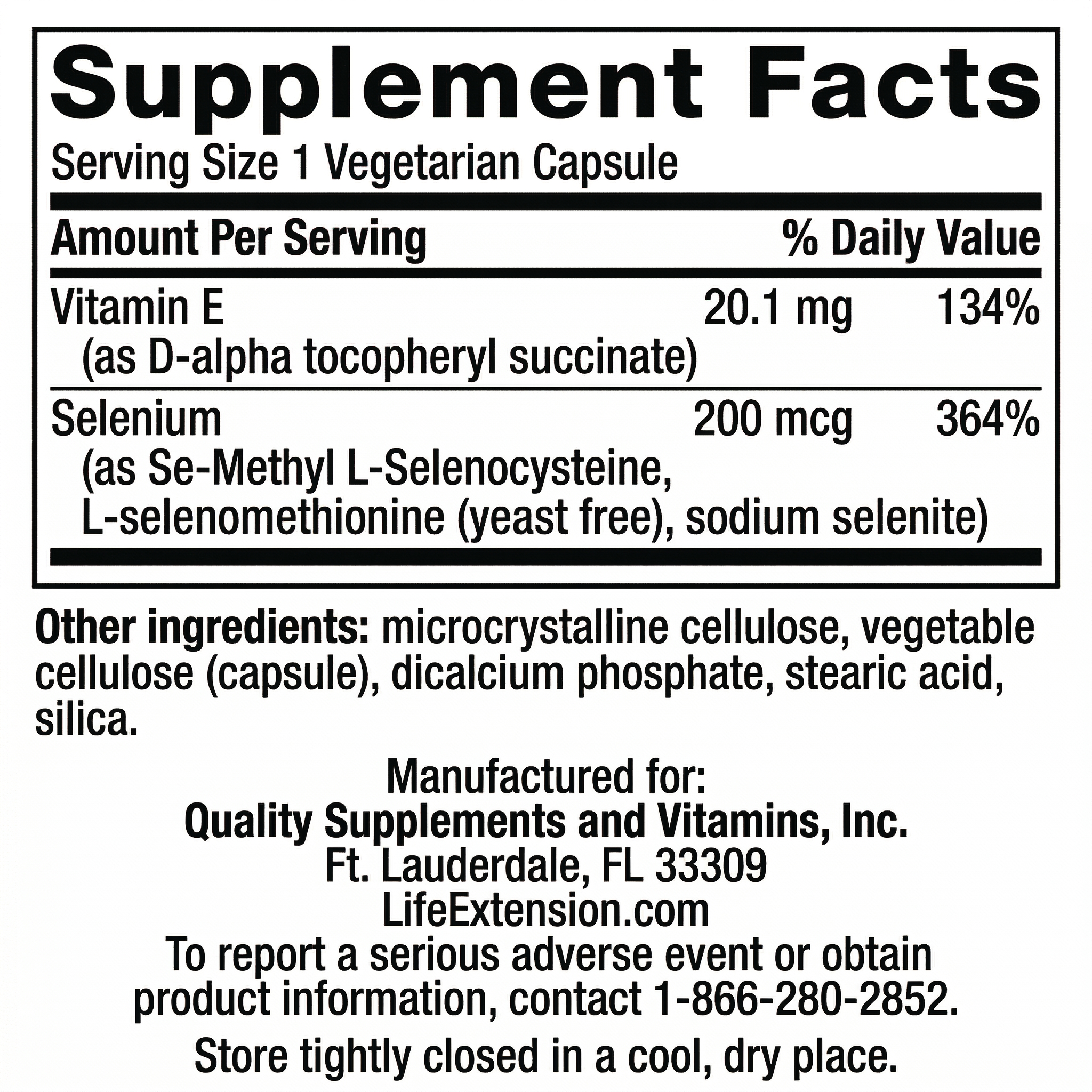 [Información Nutricional SELENIO COMPLEX]