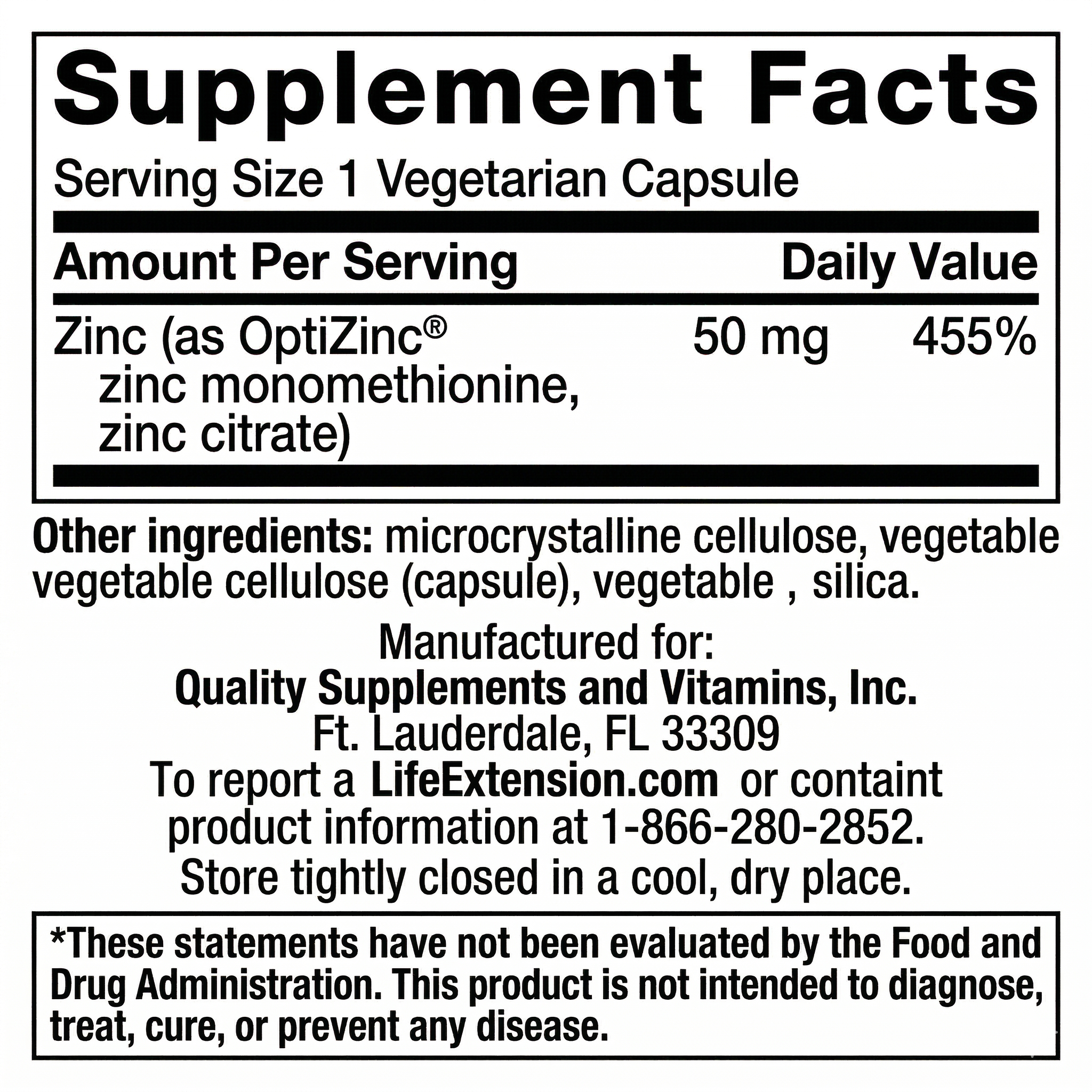 [Información Nutricional ZINC]